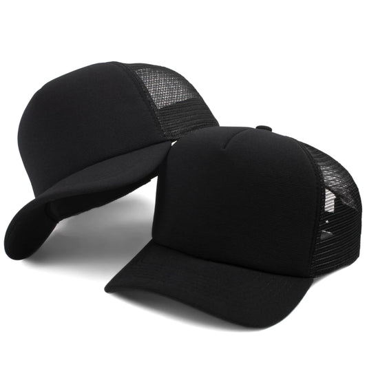 Gorra de malla lisa con visera curva